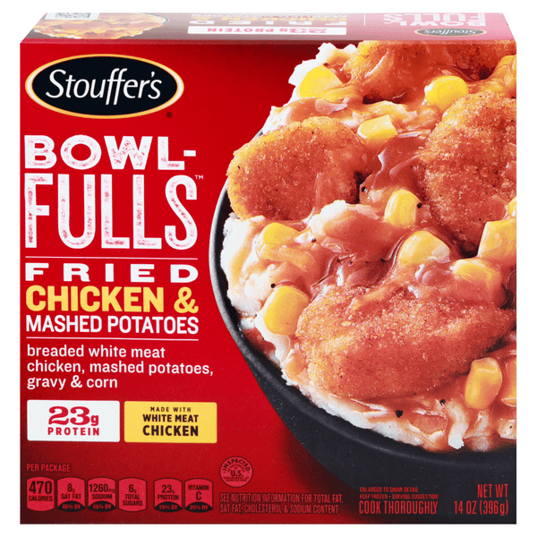 picture Chicken Corn Mashed Potato Bowl stouffer s bowl fulls fried chicken mashed potato bowl