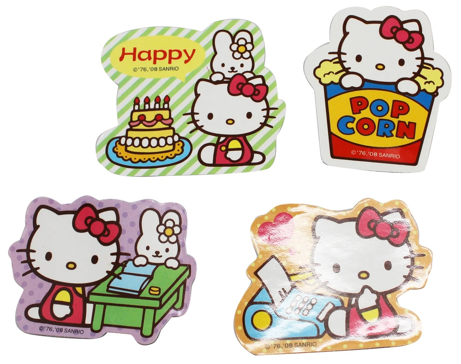 sanrios hello kitty assorted design kids stickers set 4 stickers