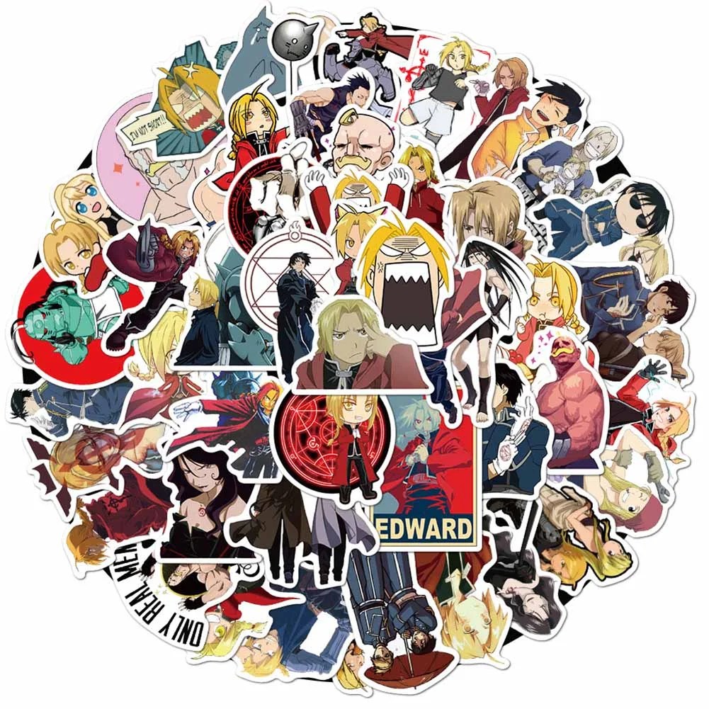 cyan oak 50 pcs anime stickers for water bottles laptops guitar skateboard naruto sticker hxh the seven deadly sins sticker set walmart com