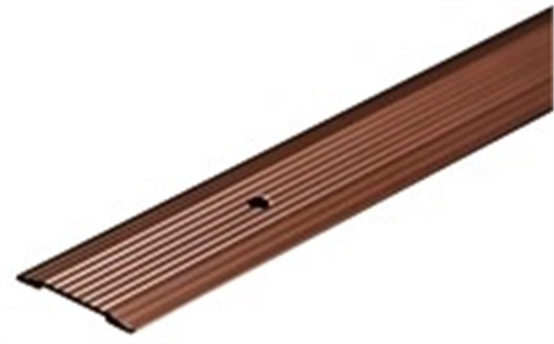 Trafficmaster Oak 1 3 8 In X 72 In Aluminum Seam Binder Transition Strip H2778lo6 The Home Depot For installation on concrete floors use Wooden Pegs sold separately.