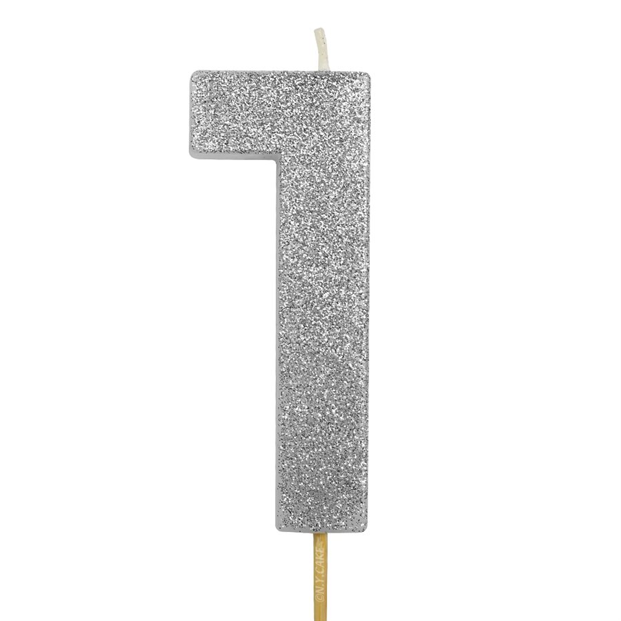silver glitter number 1 candle 4 walmartcom walmartcom