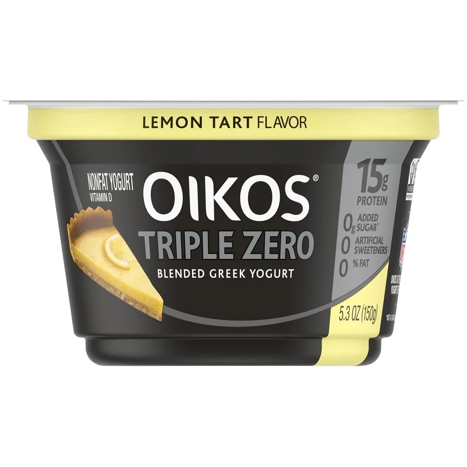 Oikos triple zero greek nonfat yogurt gives you all the flavor you seek in a greek yogurt—but with 0 added sugar*, 0 artificial sweeteners, . Oikos Triple Zero Lemon Tart Greek Yogurt, 5.3 Oz