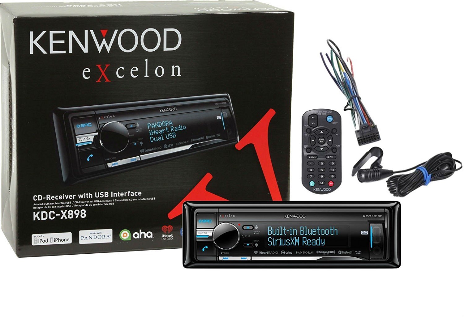 Kenwood Kdc X898 Single Din In Dash Cd Mp3 Wmausb Receiver