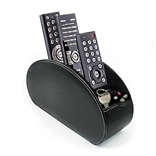 Here's how to add a remote drawer to your coffee table for just a few bucks. fosinz remote control holder organizer table desk leather ...