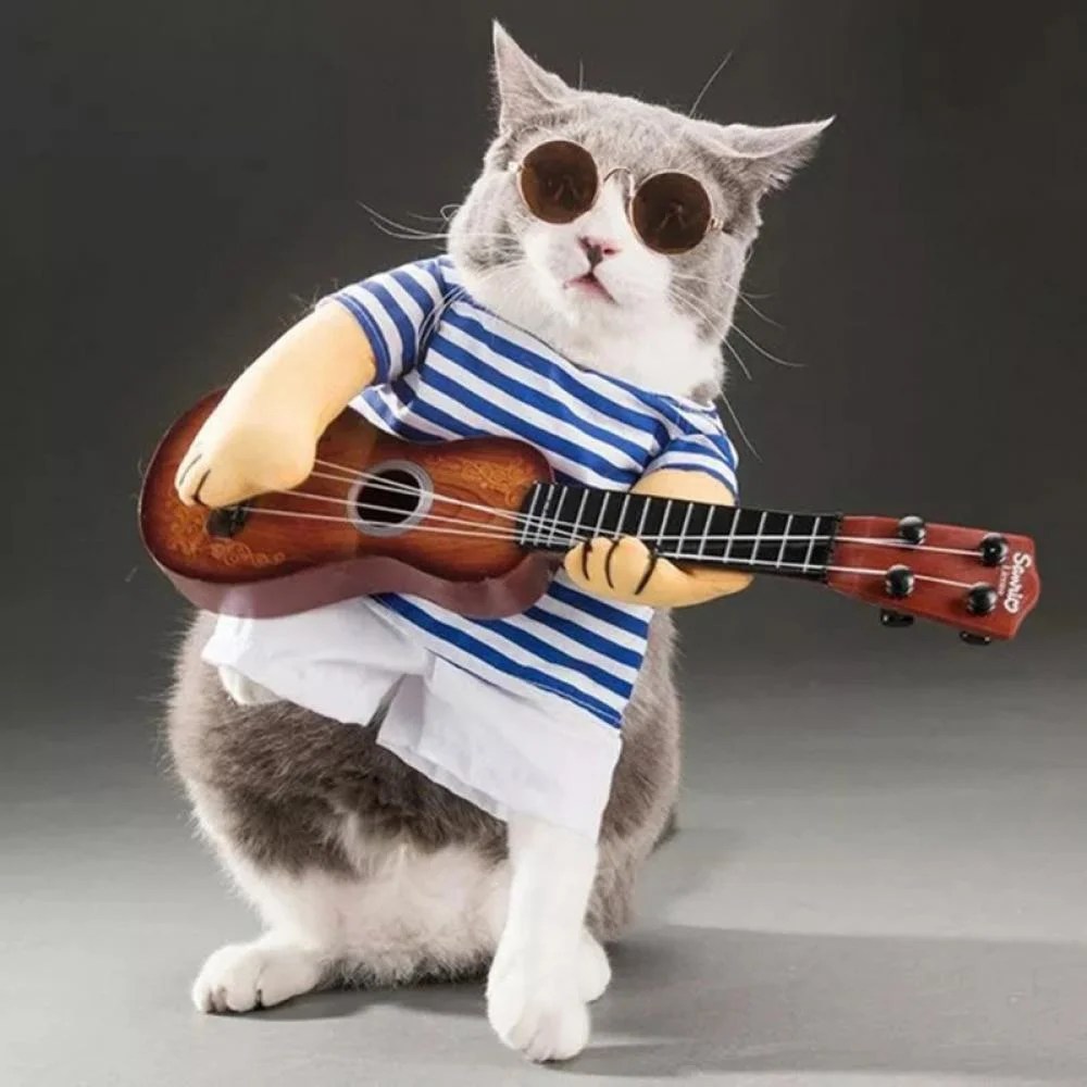 Advanced players will take us to new musical horizons. Stibadium Pet Guitar Costume Dog Costumes Guitarist Player Halloween Christmas Cosplay Party Funny Cat Clothes Walmart Com
