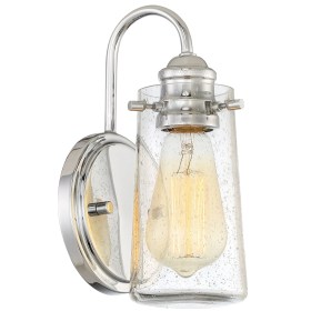 bathroom chrome sconce wall farmhouse light modern glass kira shade sconces seeded rayne finish gooseneck amazon walmart