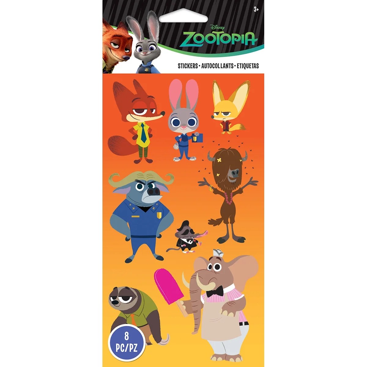 disney flat stickers zootopia walmart com