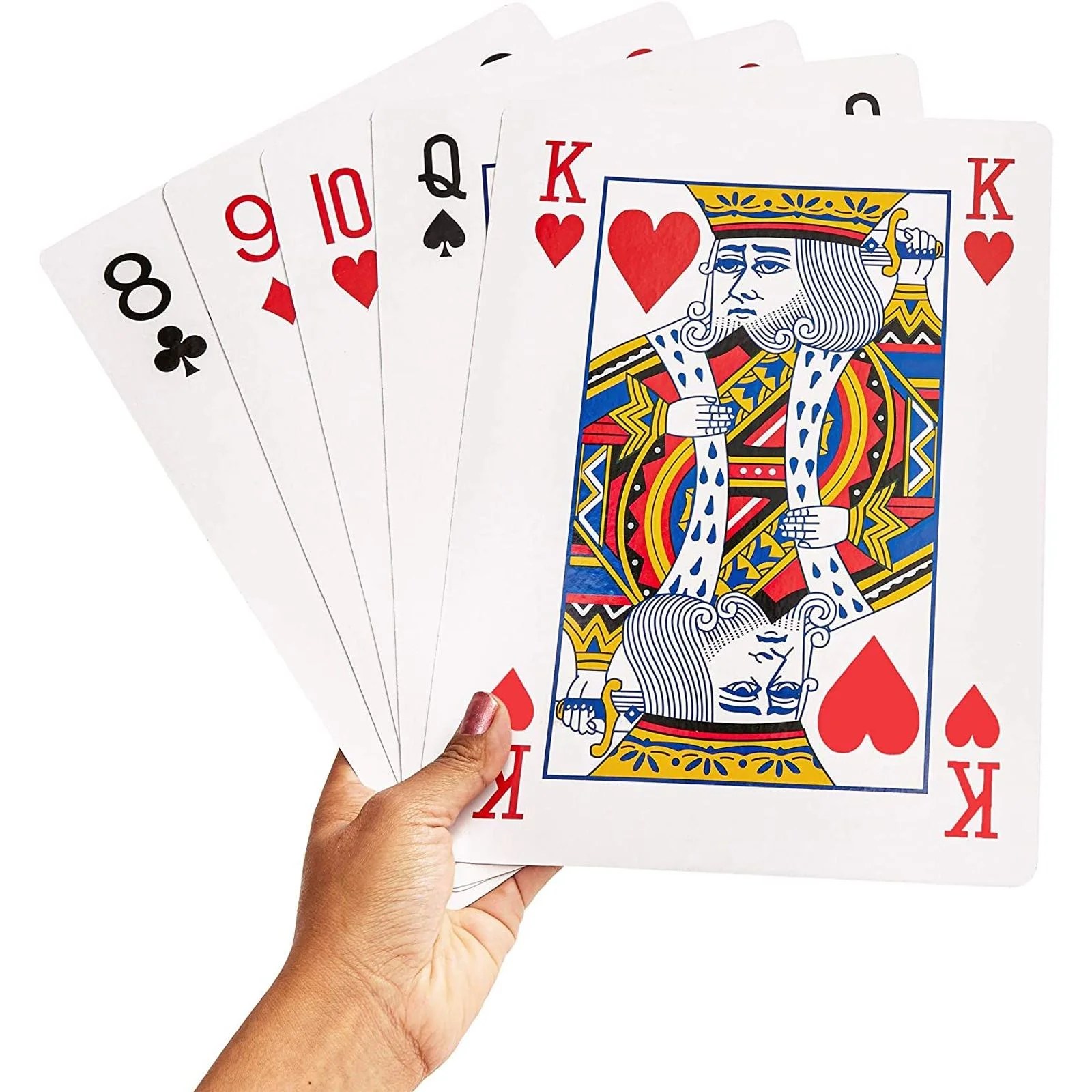 super big giant jumbo playing cards full deck huge standard print novelty poker index playing cards 8 x 11 inches walmart com