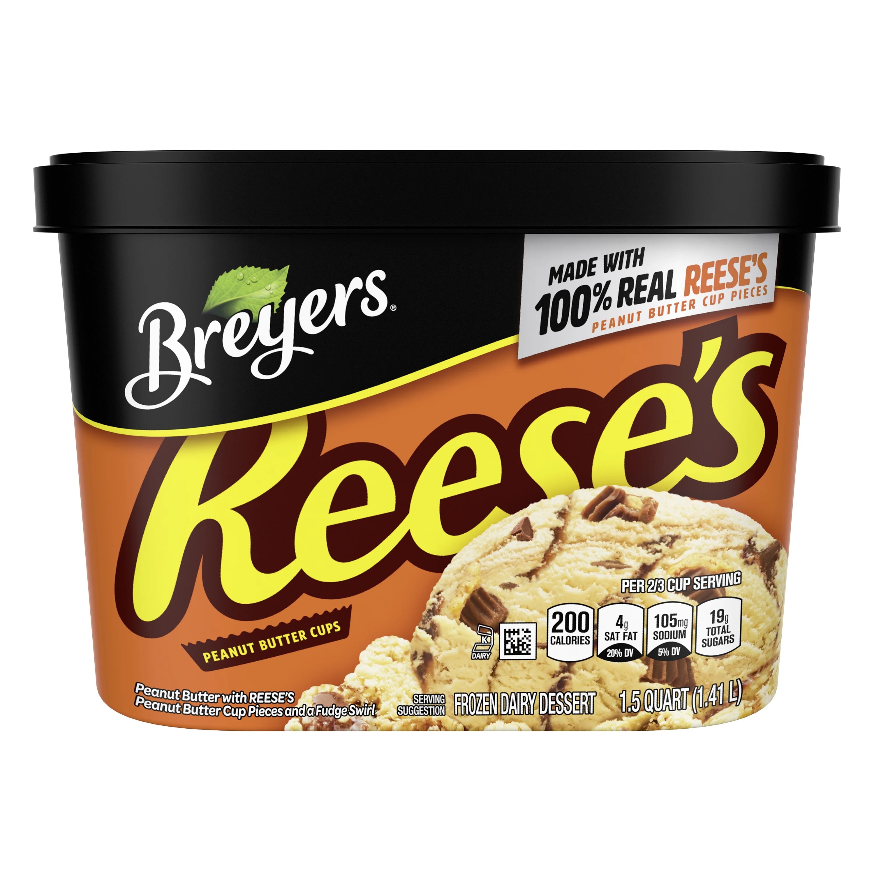 Get reese's peanut butter cup stuffed with pieces candy (1.5 oz) delivery or pickup near me delivered to you within two hours via instacart. Breyers Frozen Dairy Dessert REESE'S Peanut Butter Cups