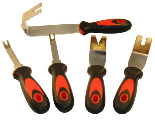5pc stainless steel auto trim door panel molding removal tool kit