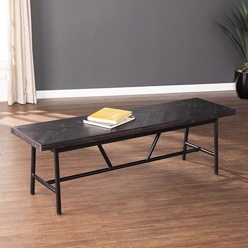Black Solid Wood Dining Bench 9 image