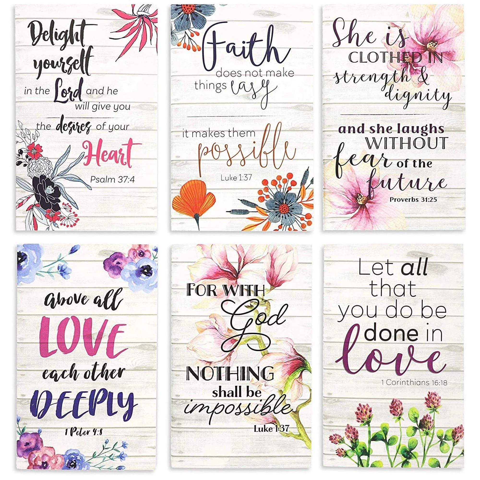 floral bible verses notebook journals 6 pack 6 designs