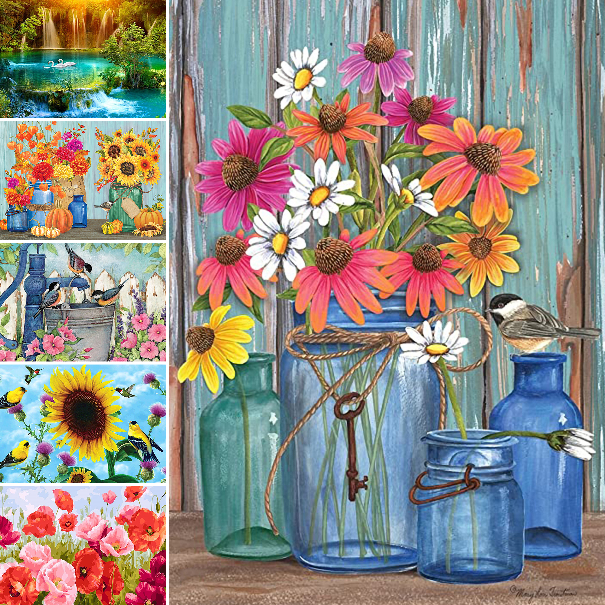 Flowers carry symbolic meaning, choose your own what you wish to convey! Diamond Painting 5D DIY Full Drill Flower Pot Embroidery ...