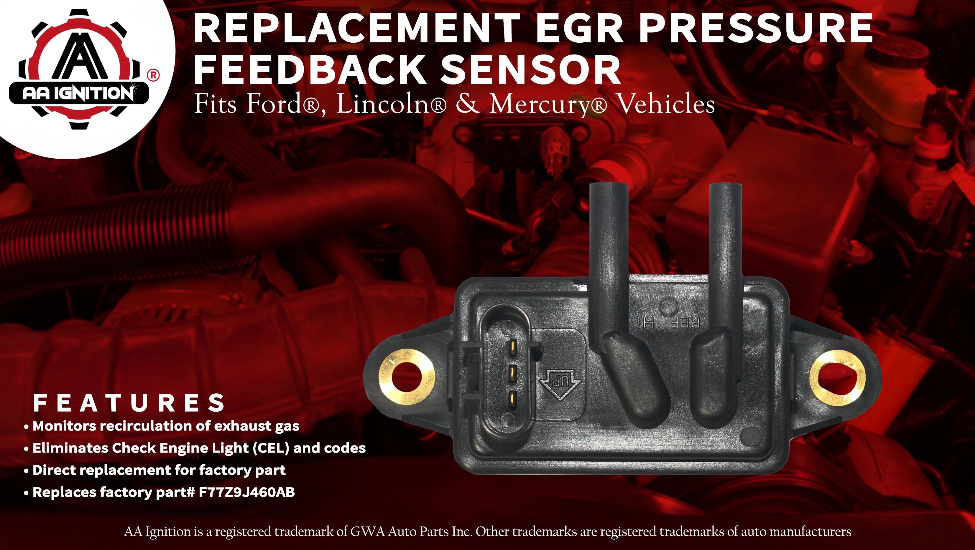 Egr Exhaust Gas Recirculation Pressure Feedback Sensor