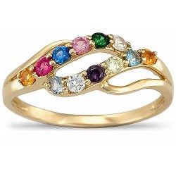 ring mother birthstone gold personalized 14kt 10kt jewelry keepsake abundant gift mothers walmart august everyday stories amazing customized
