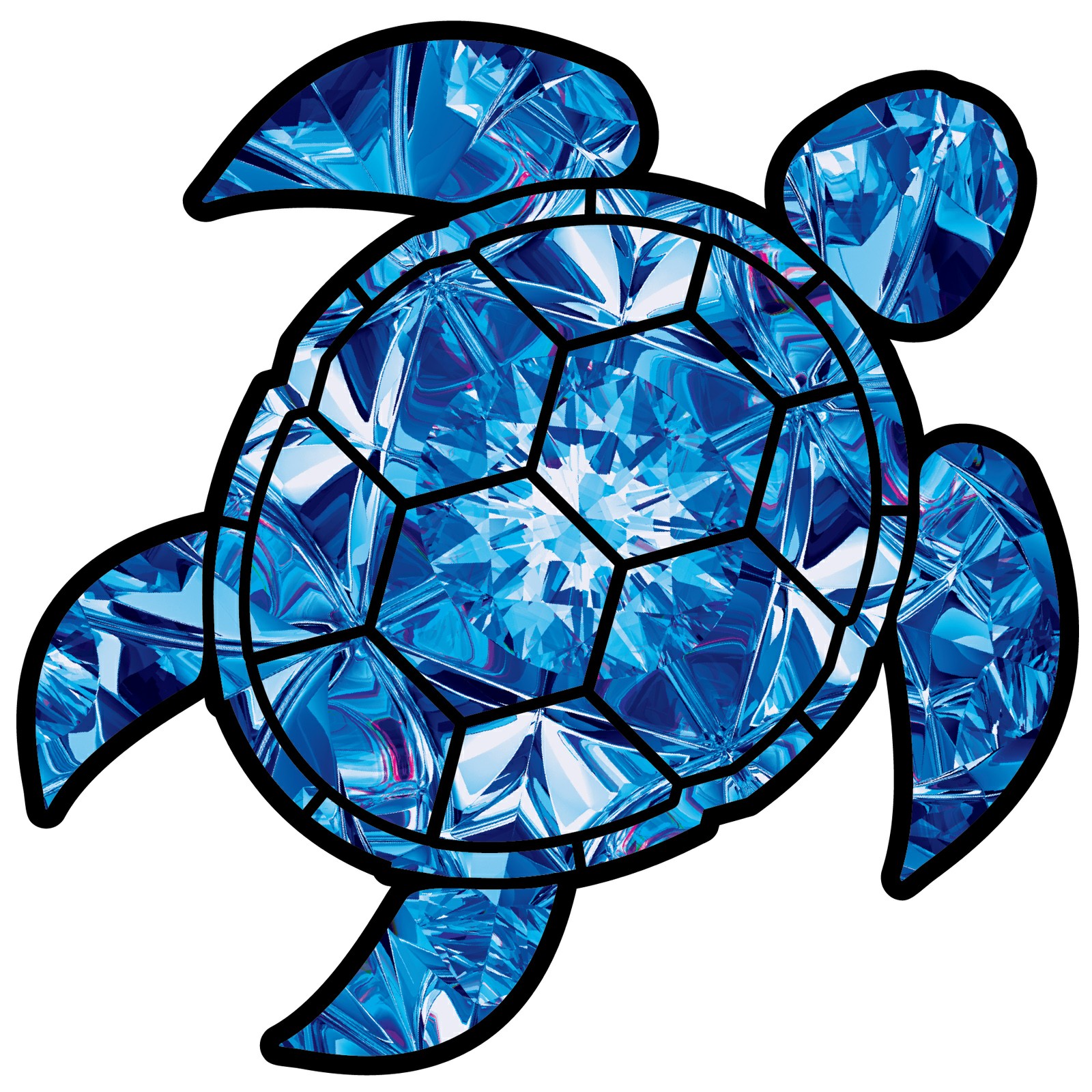 sapphire sea turtle birthstone decal september print sticker vinyl rear