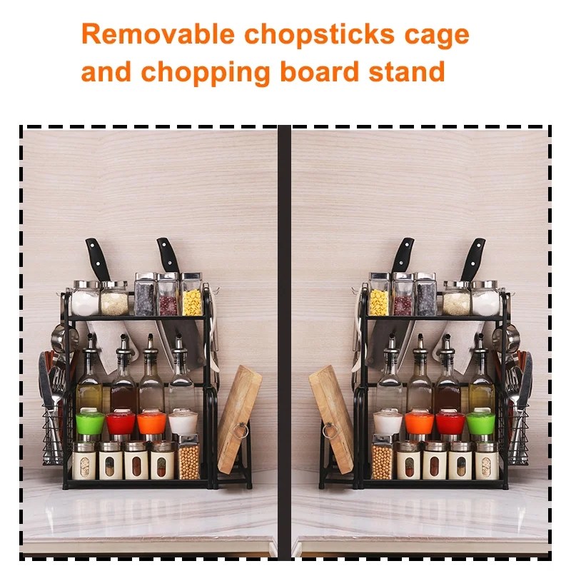 GZYF Metal Wire 3-Tier Shelf Rack Utility Storage Shelving ...