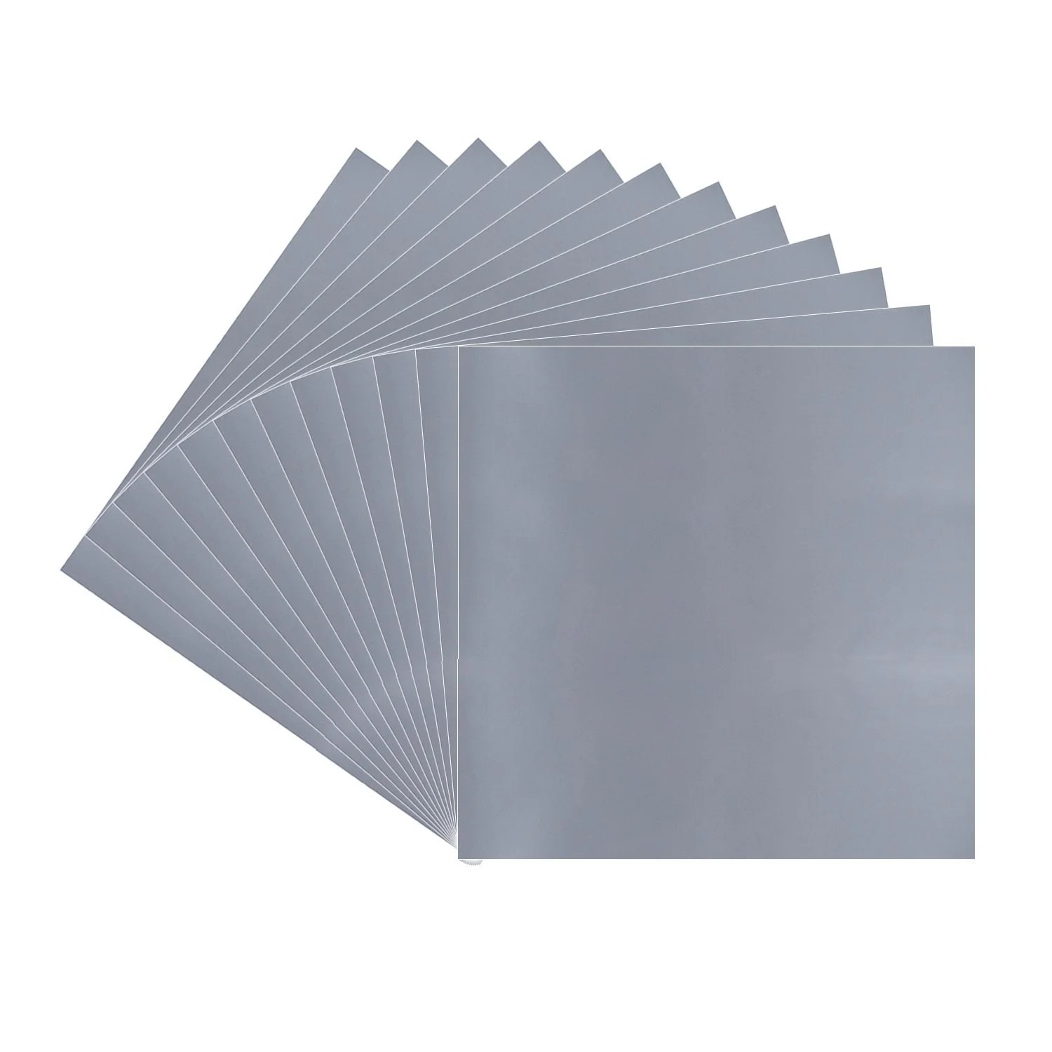 metallic silver grey vinyl sheets 12 pack 12 x 12