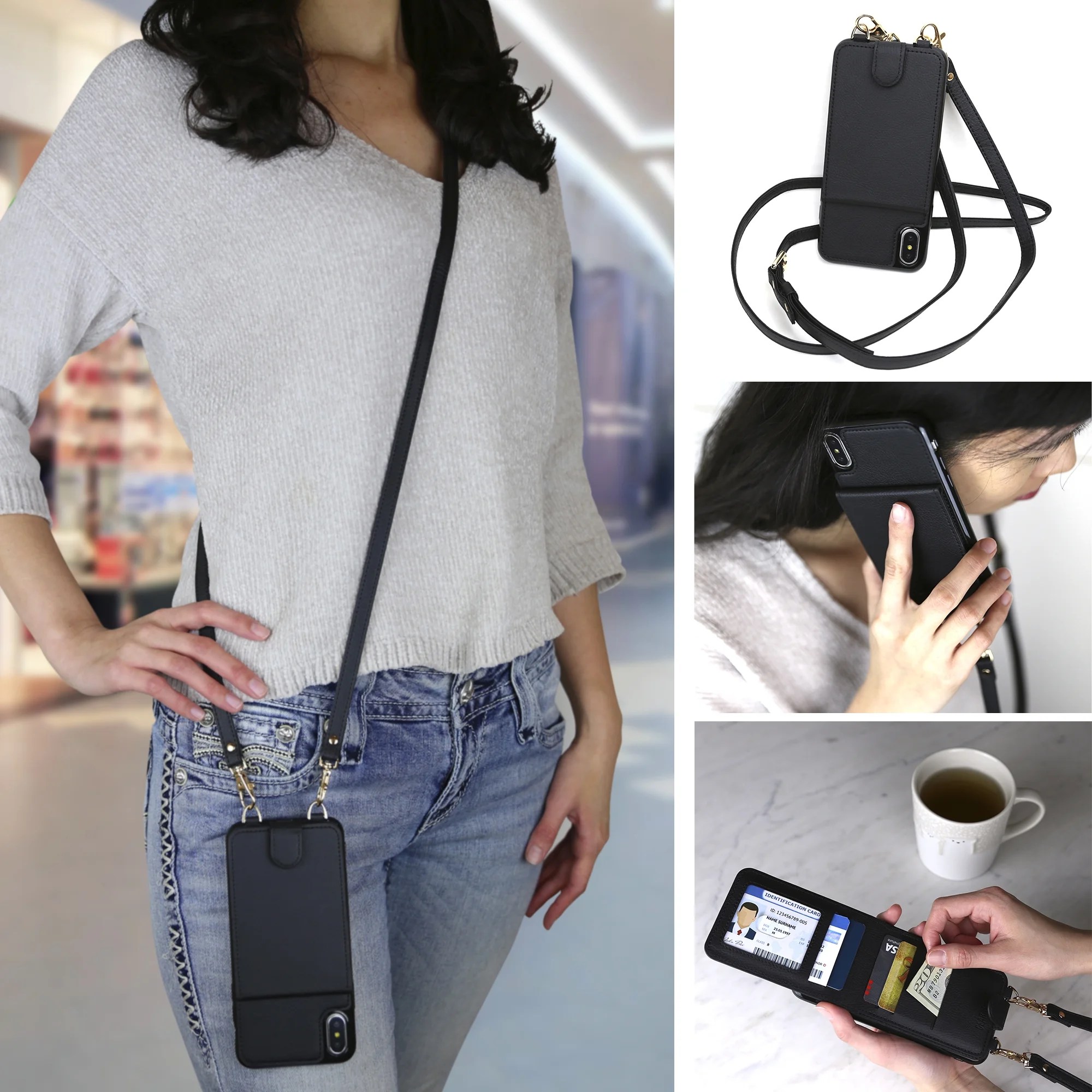 Dancing queen securely stores your night out essentials in one place: Crossbody Cell Phone Case and Wallet Compatible with