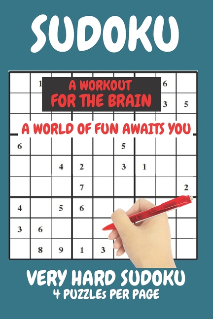 sudoku very hard expert level compact book fits in your bag 4 puzzles per page sudoku puzzles for adults hard to expert level will test the very best players sudoku extreme a