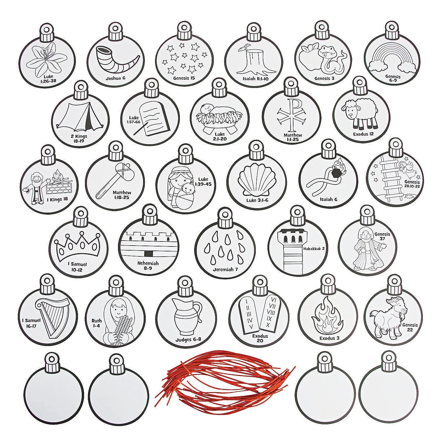 Jesse tree ornament craft kit- craft kits