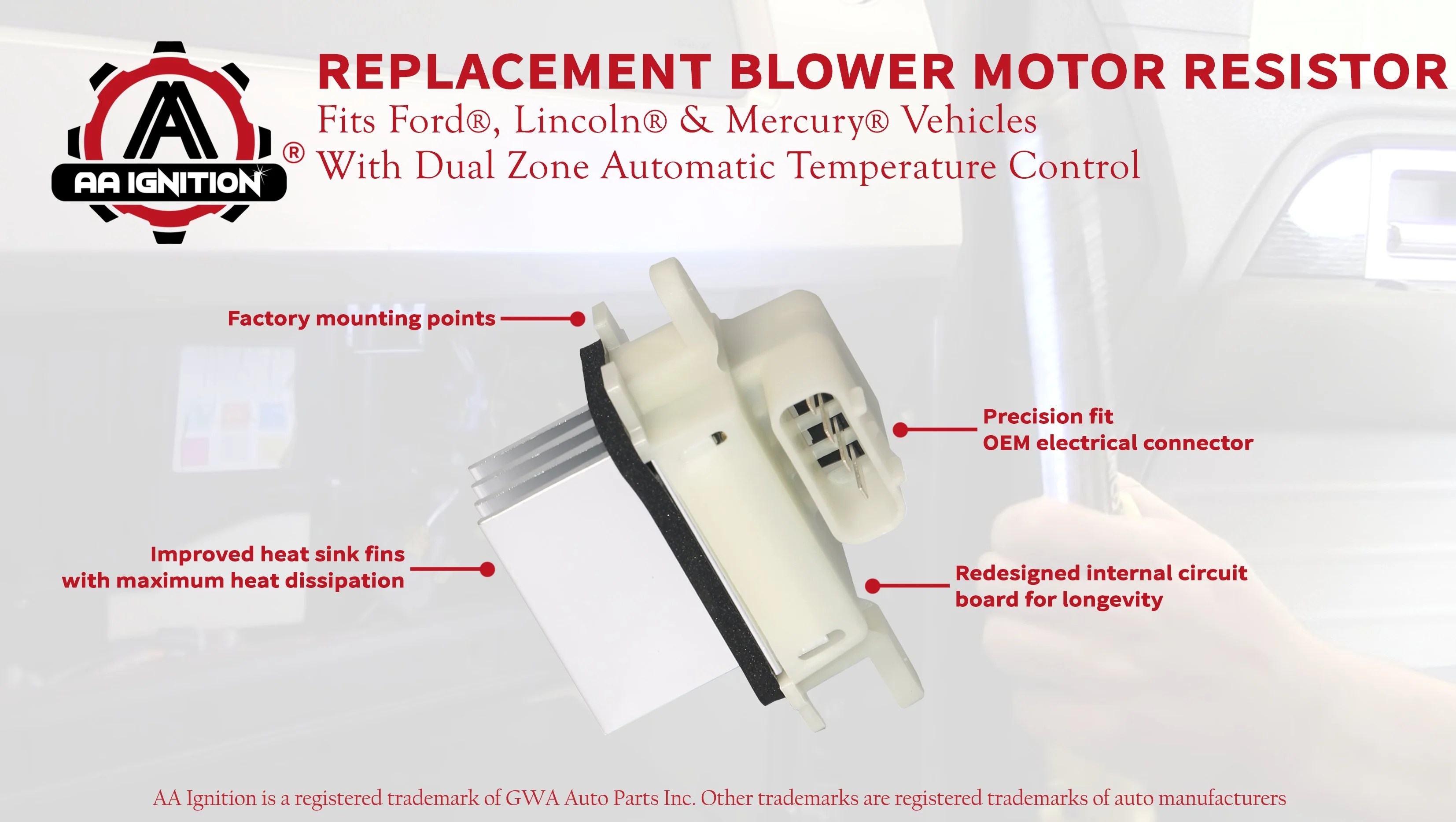 Ac Blower Control Module Resistor Replaces Yh 1829 Ac Blower Control Module Resistor Replaces Yh 1829