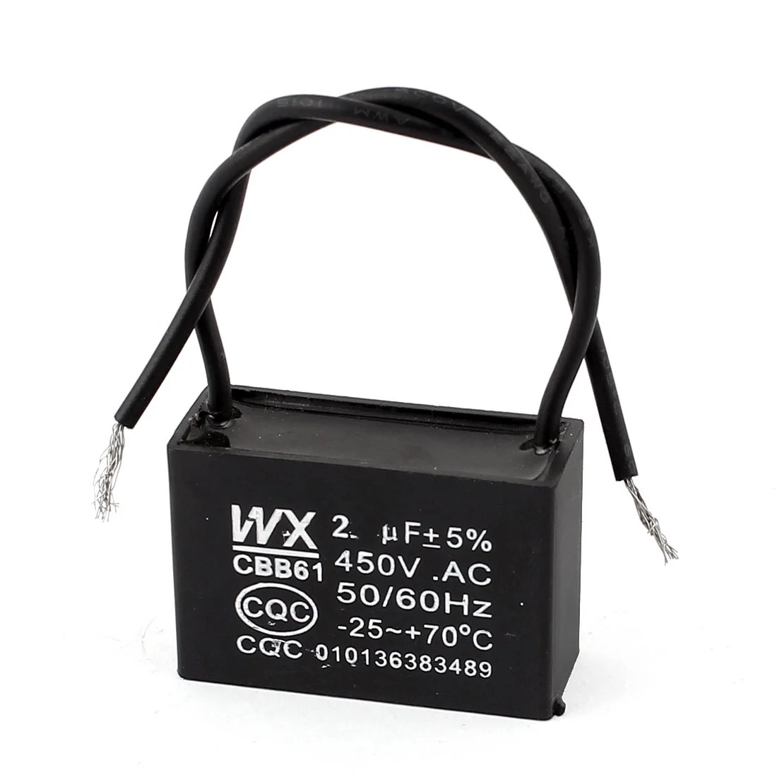 2uf 2 Wires Polypropylene Film Ceiling Fan Motor Capacitor Cbb61 2uf 2 Wires Polypropylene Film Ceiling Fan Motor Capacitor Cbb61