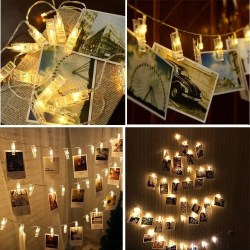 lights bedroom hanging fairy string twinkle led clips decoration clip battery birthday 20led waterproof indoor zolucky card holder lichtslinger walmart