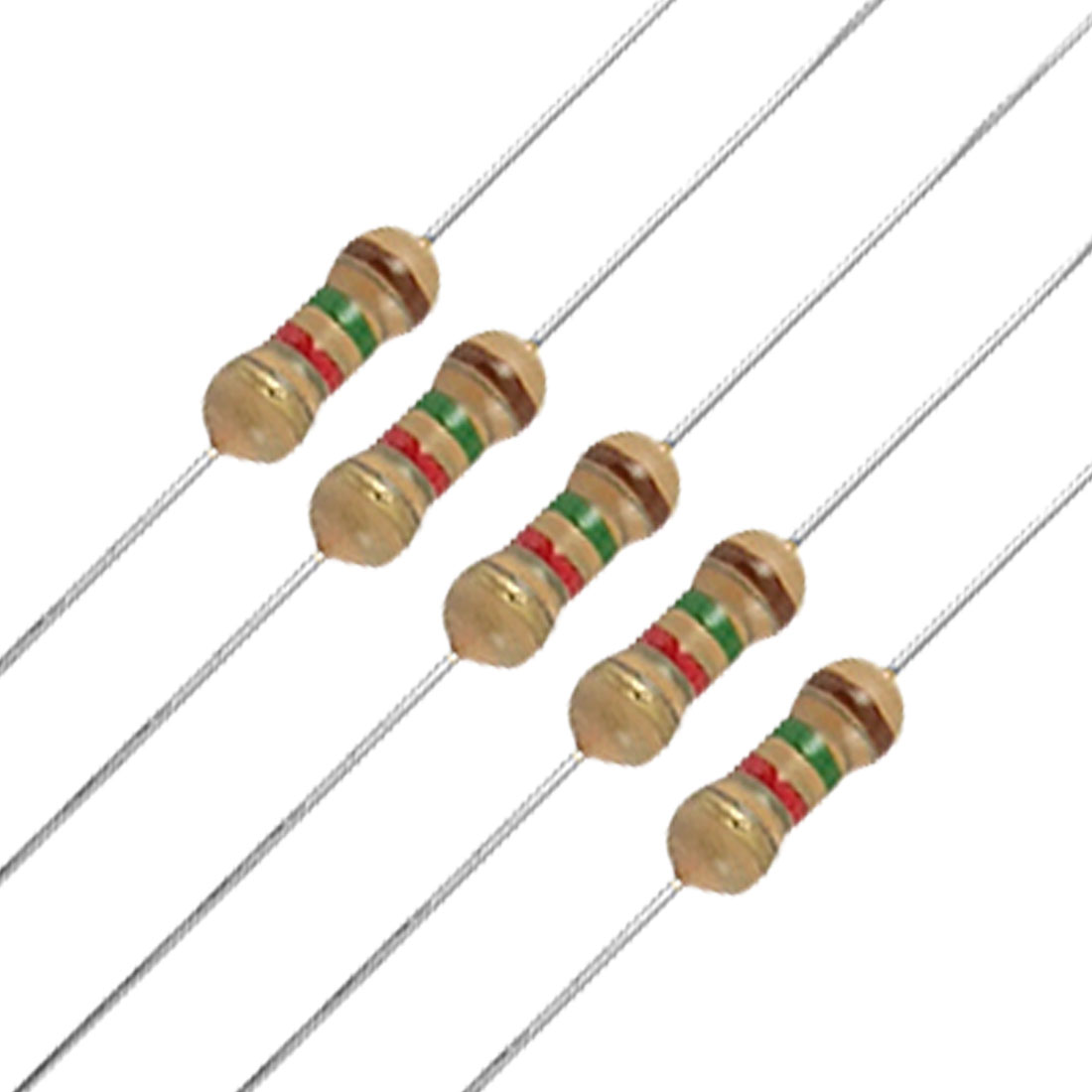 Unique Bargains 100 X Resistors 1 5k Ohm Ohms 1 4w 250v 5 Carbon Film Walmart Com