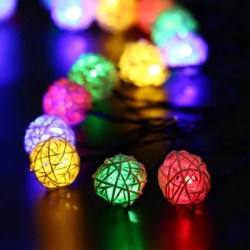 lights decorative solar string multi ball rattan led patio garden walmart landscape fairy qedertek globe lighting