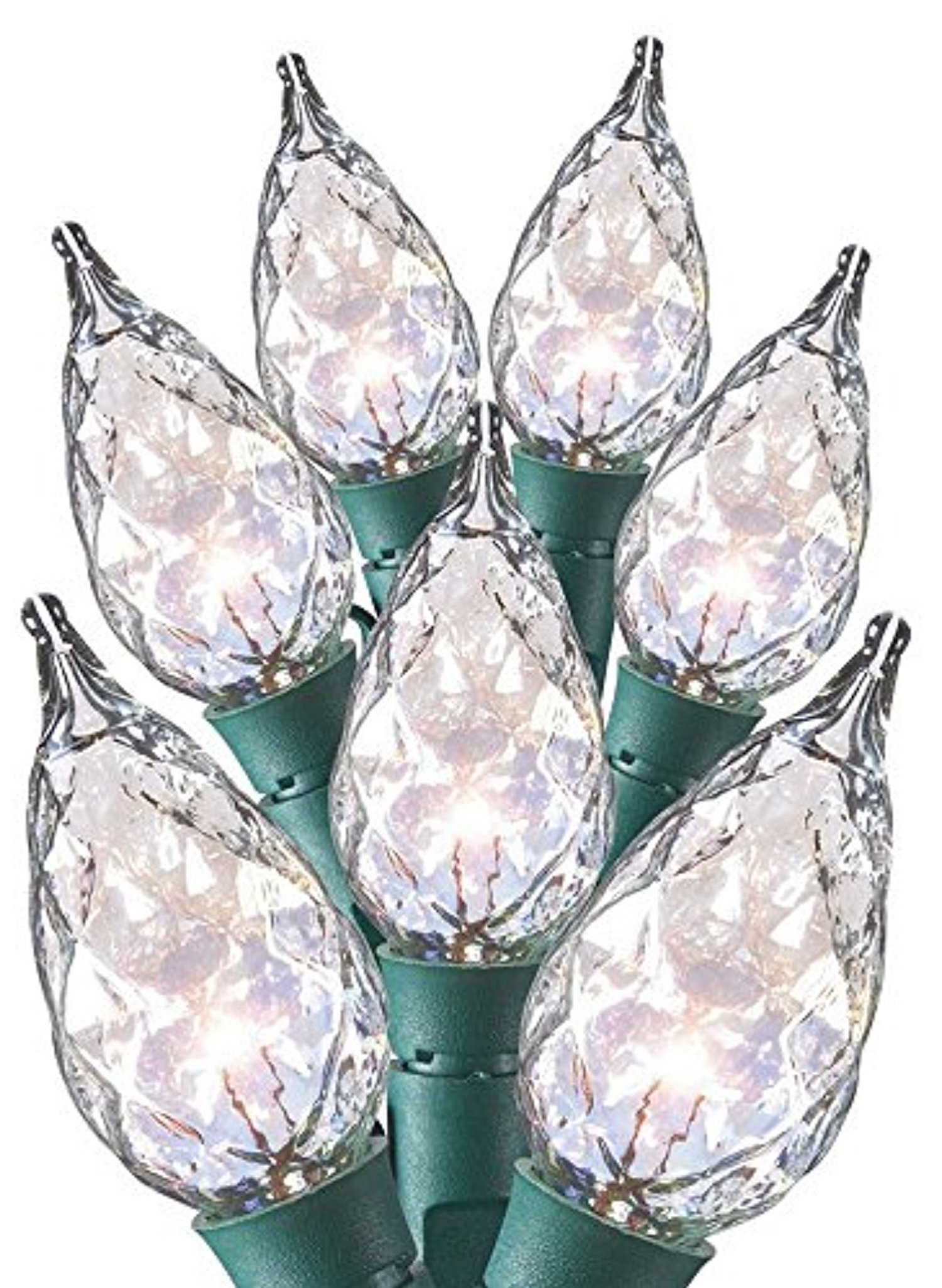picture Wondershop Christmas Lights wondershop faceted c6 christmas iridescent clear string lights 35 count walmart com