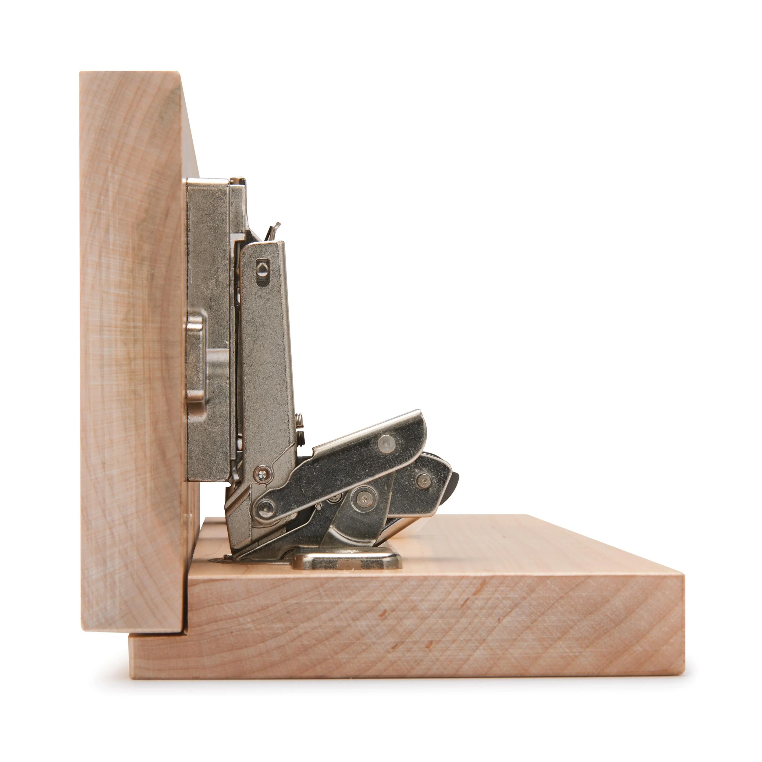 Hidden hinges for lipped cabinet door