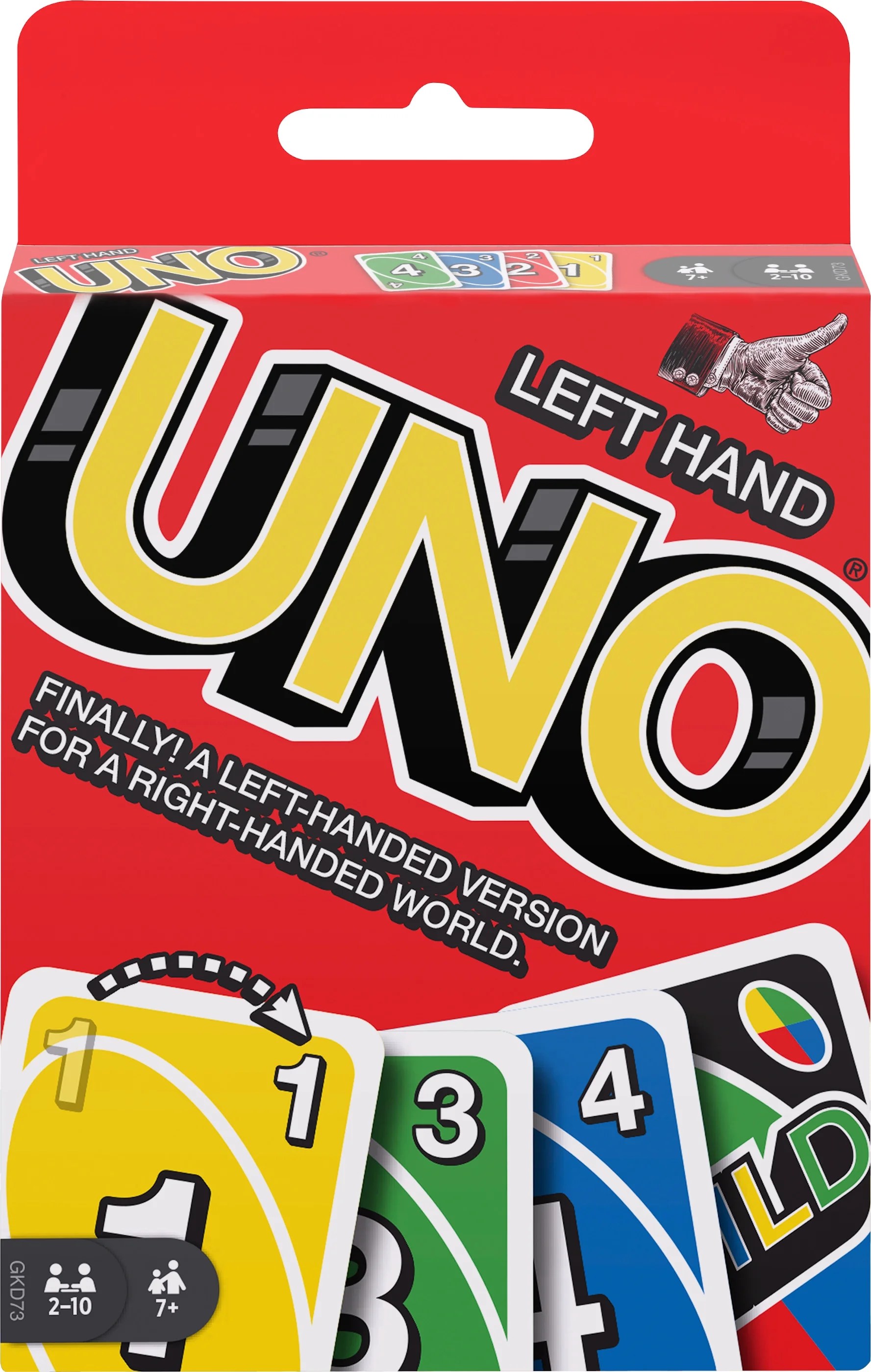 left hand uno card game for players 7 years old and up