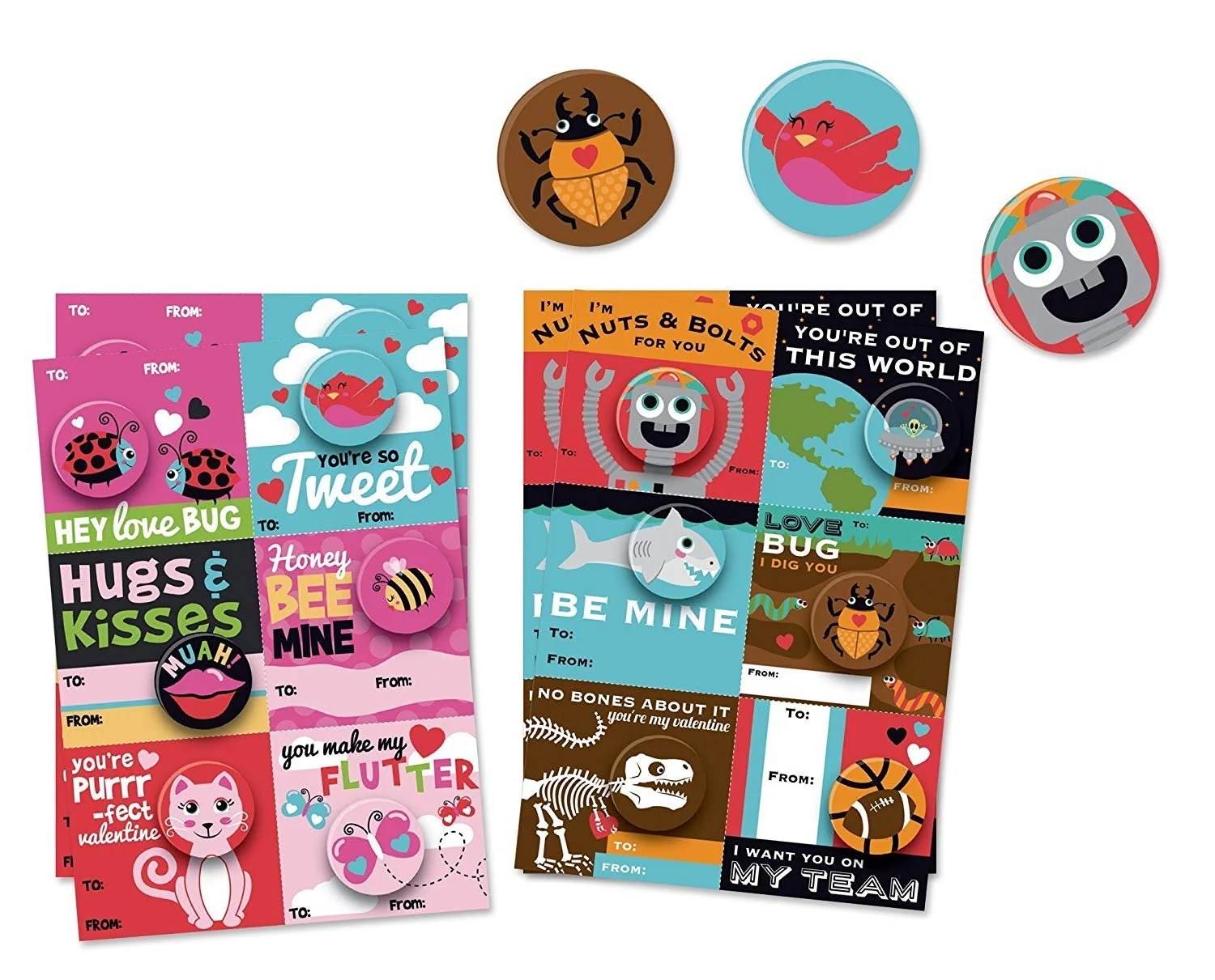 While some countries, such as the united kingdom, india and canada, also celebrate their versions of the holiday on then, others do not. B There 24 Count School Valentine Day Cards With Buttons Fun And Cute Illustrated Cards With Matching Buttons For Kids Valentines Day Walmart Com