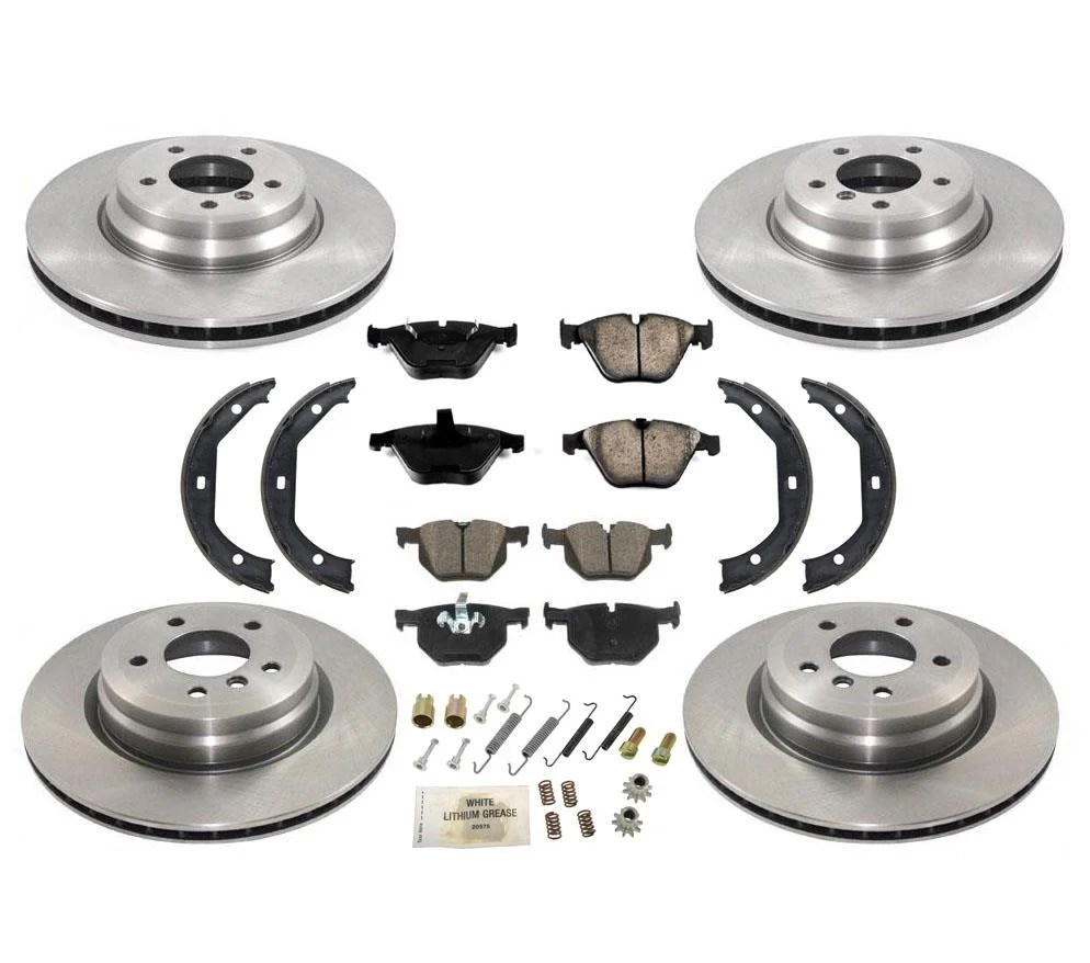 Front rear rotors brake pads shoes spring kit for bmw x1 3.0l x-drive