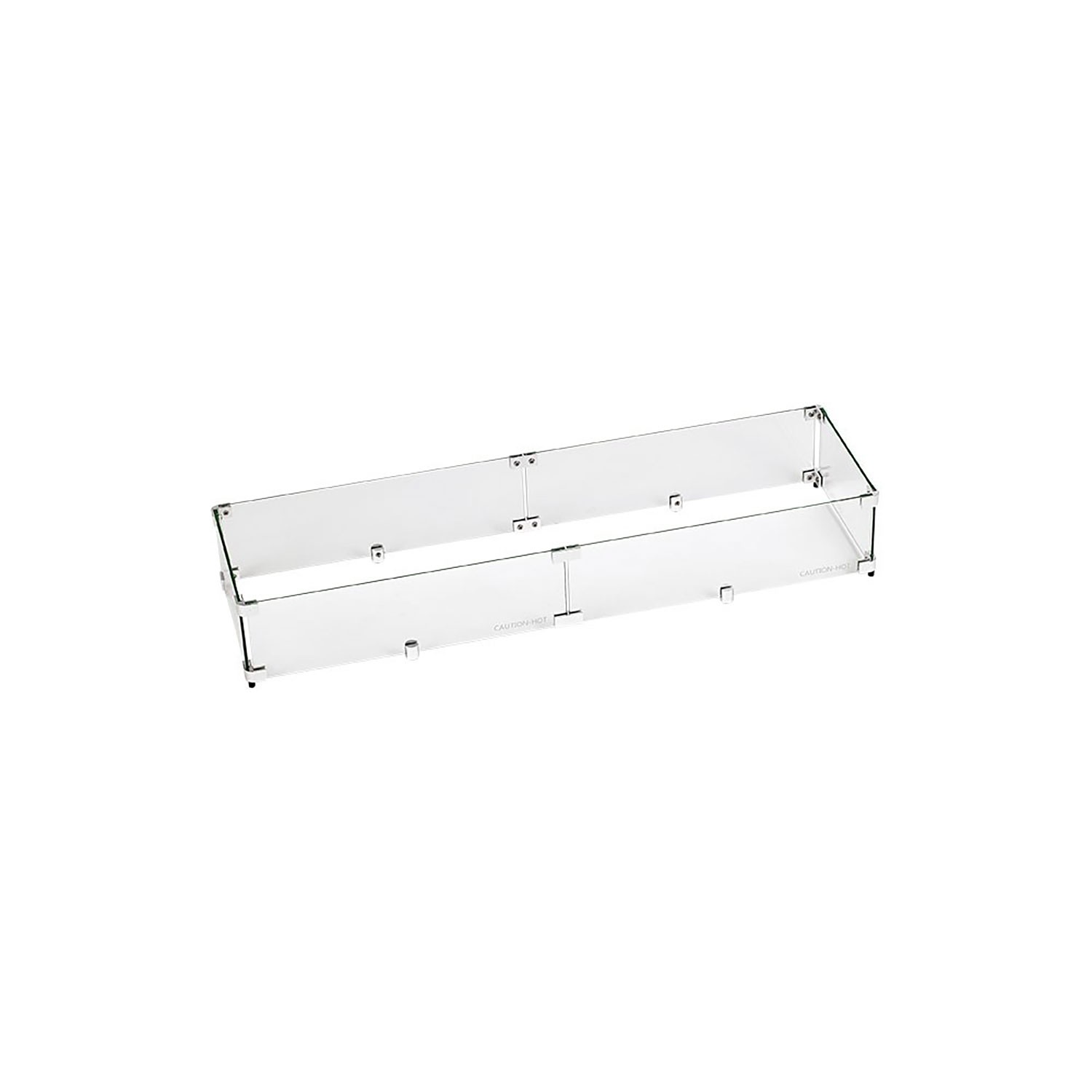 Keep safety precautions a priority as you build your fire to avoid unnece. American Fireglass Fire Pit Glass Wind Guard, Linear, 41.5x11.5