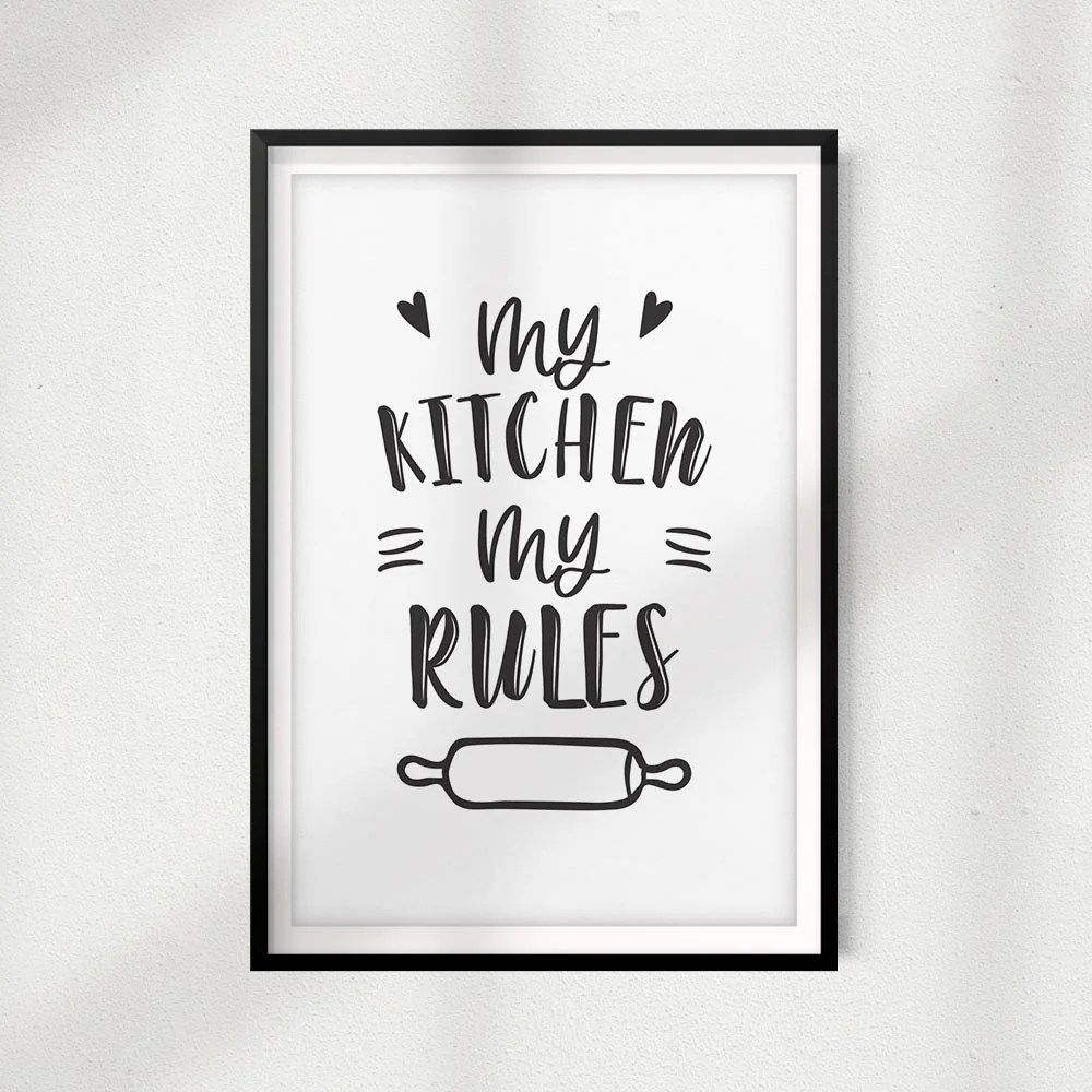 my kitchen my rules 8 x 10 unframed print home decor