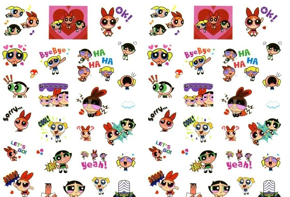 powerpuff girls themed set of 50 mini assorted stickers decal set