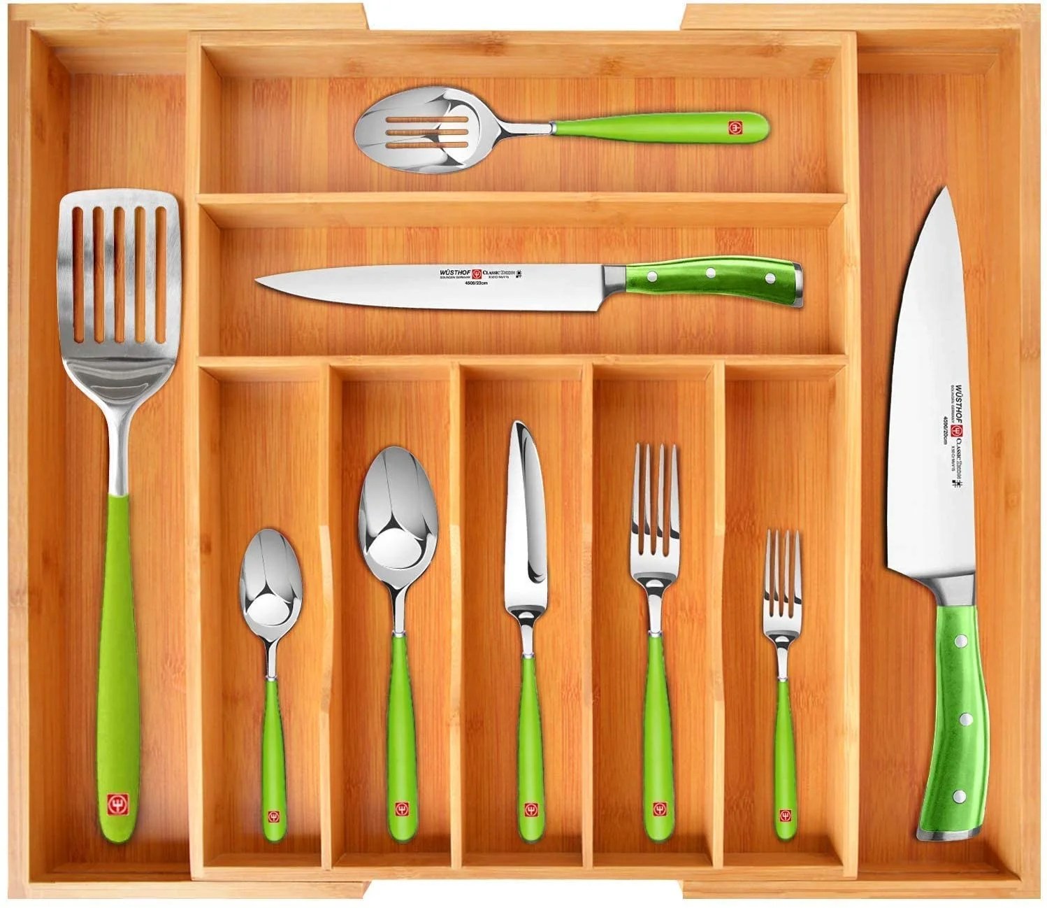Amazon.com: AmazonBasics Bamboo Expandable Kitchen ...