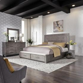 farmhouse bed bedroom furniture queen liberty platform king dresser mirror distressed dusty charcoal wood chest qsb gray beds walmart contemporary