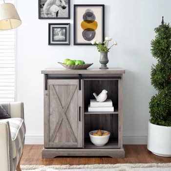 modern farmhouse console rustic gray