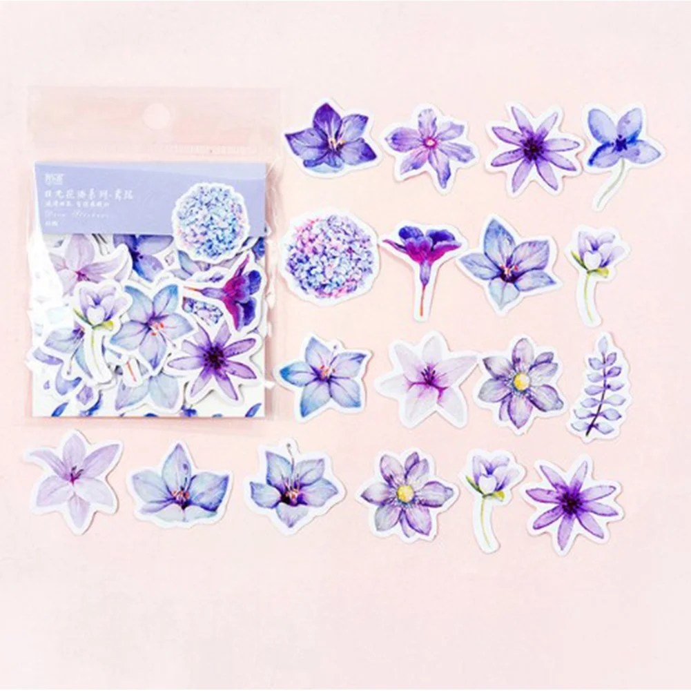45pcsset kawaii journal cute diary flower stickers scrapbooking