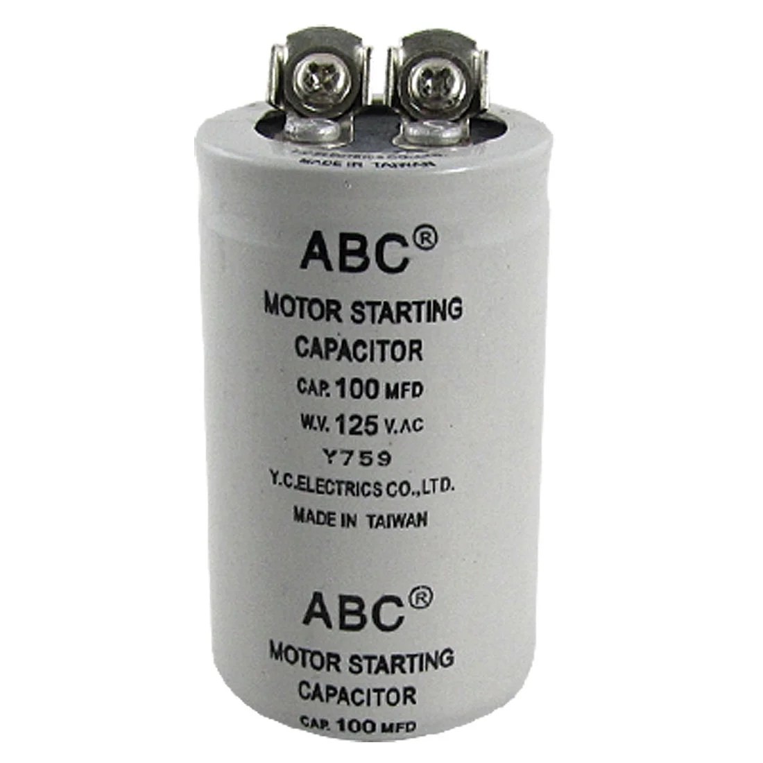 100uf 100mfd 125v Ac Motor Starting Capacitor Gray Walmart Com
