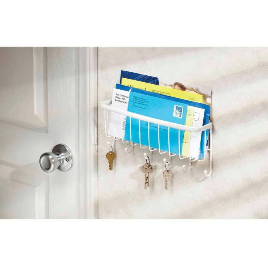 Purple Letter Holder Key Rack Organizer for Entryway ...