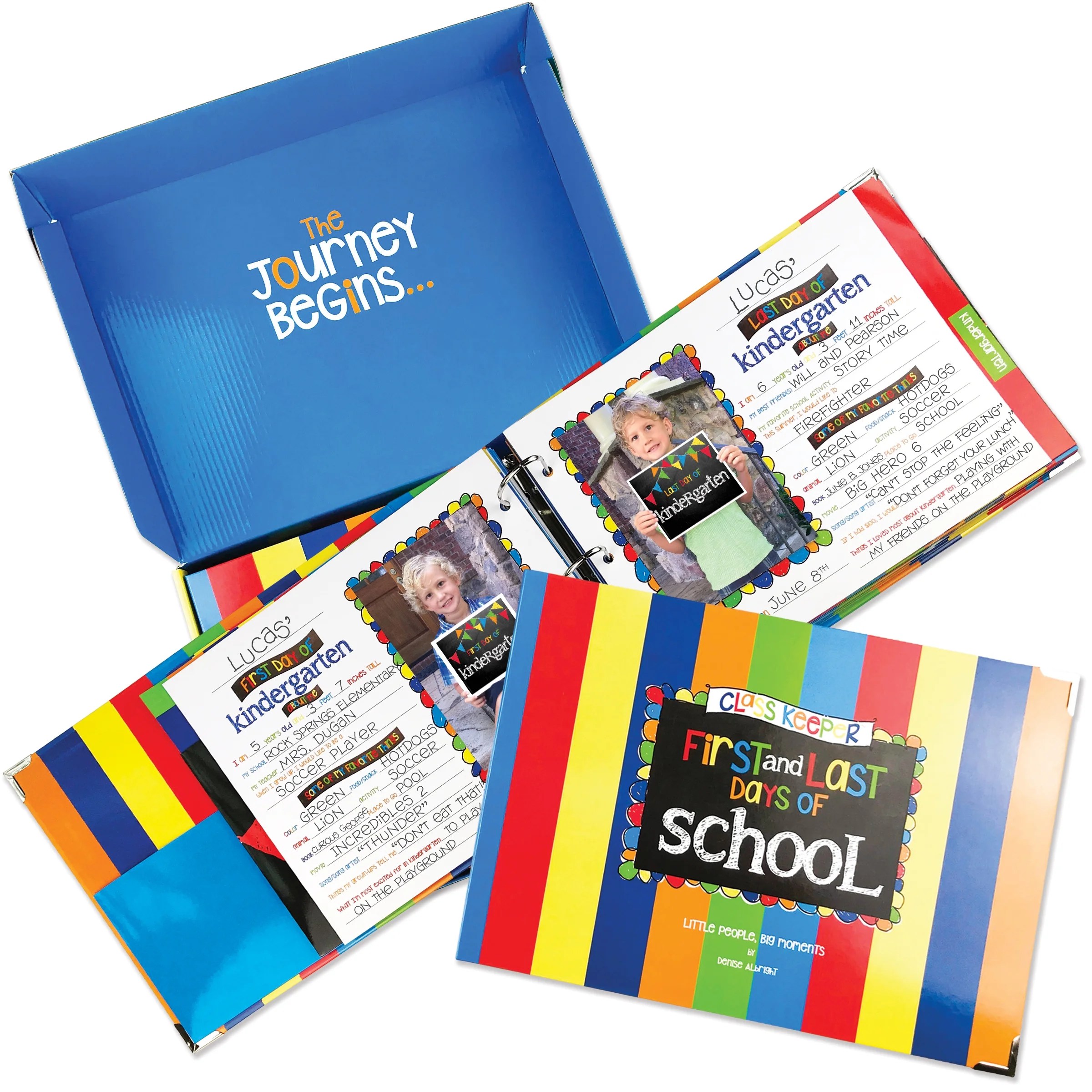 Make for christmas, mother's day, . First Day Last Day Of School Memory Book Keepsake Album Preschool Thru College Class Keeper Primary Stripes Walmart Com