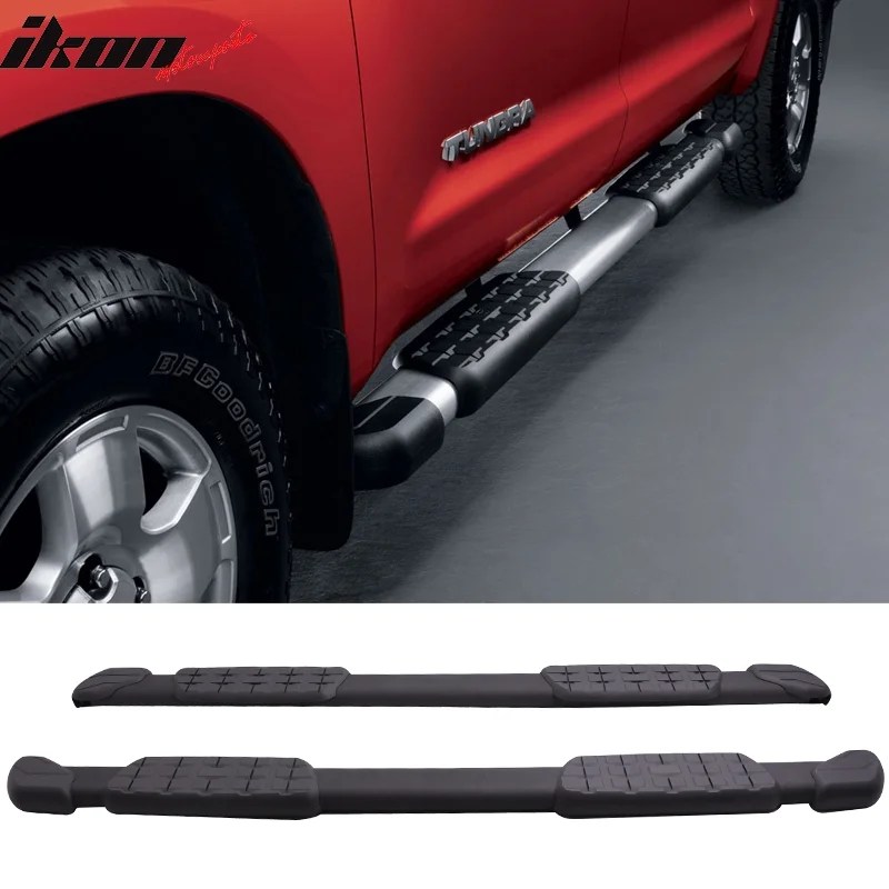 Fits 07-18 toyota tundra double cab black side step running board pair