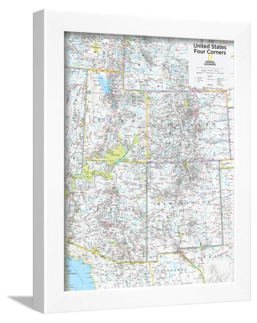 2014 Four Corners US - National Geographic Atlas Of The World, 10th Edition Framed Poster Wall Art By National Geographic Maps - Walmart.com - Walmart.com 2014 Four Corners US - National Geographic Atlas Of The World, 10th Edition Framed Poster Wall Art By National Geographic Maps - Walmart.com - Walmart.com