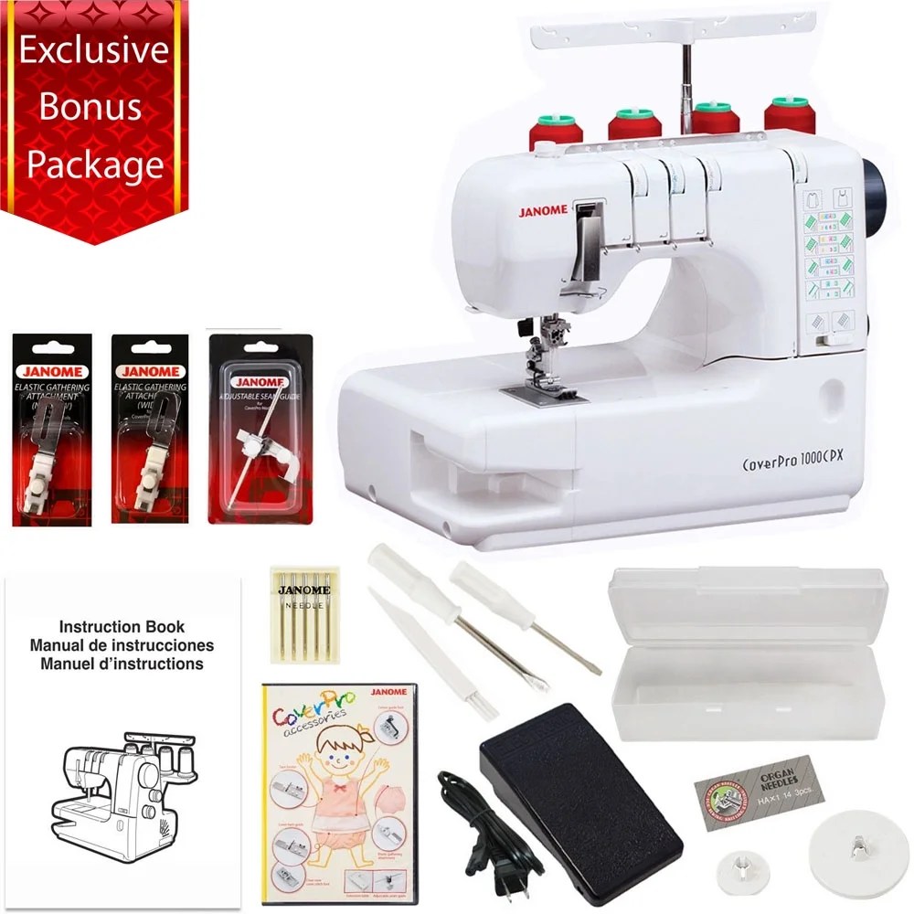 Janome 1000cpx Cover Pro W Free Bonus Package Janome 1000cpx Cover Pro W Free Bonus Package