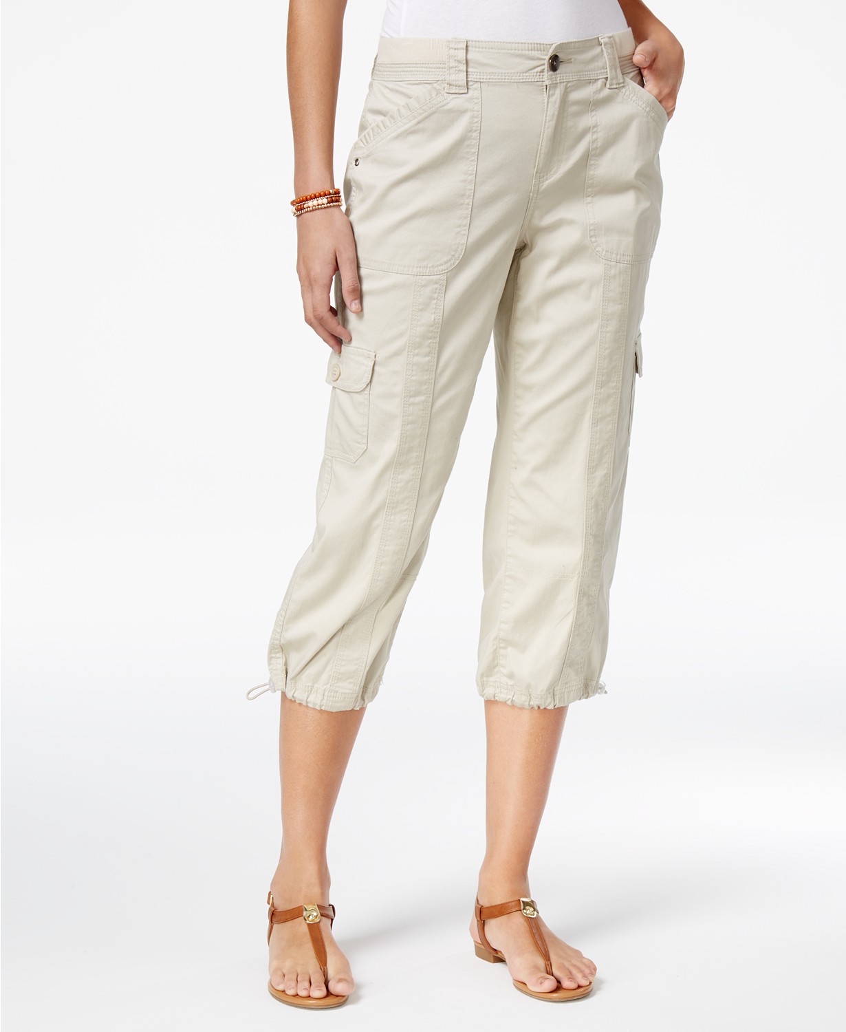 Style & co. petite cargo capri pants