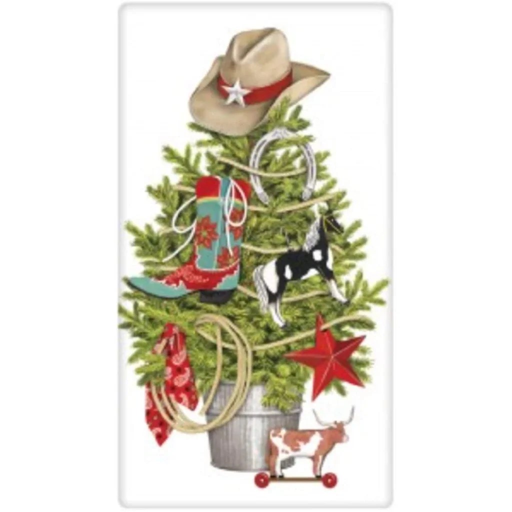 Shop traditional & modern styles & designs online now! Western Cowboy Christmas Tree Flour Sack Kitchen Towel Walmart Com
